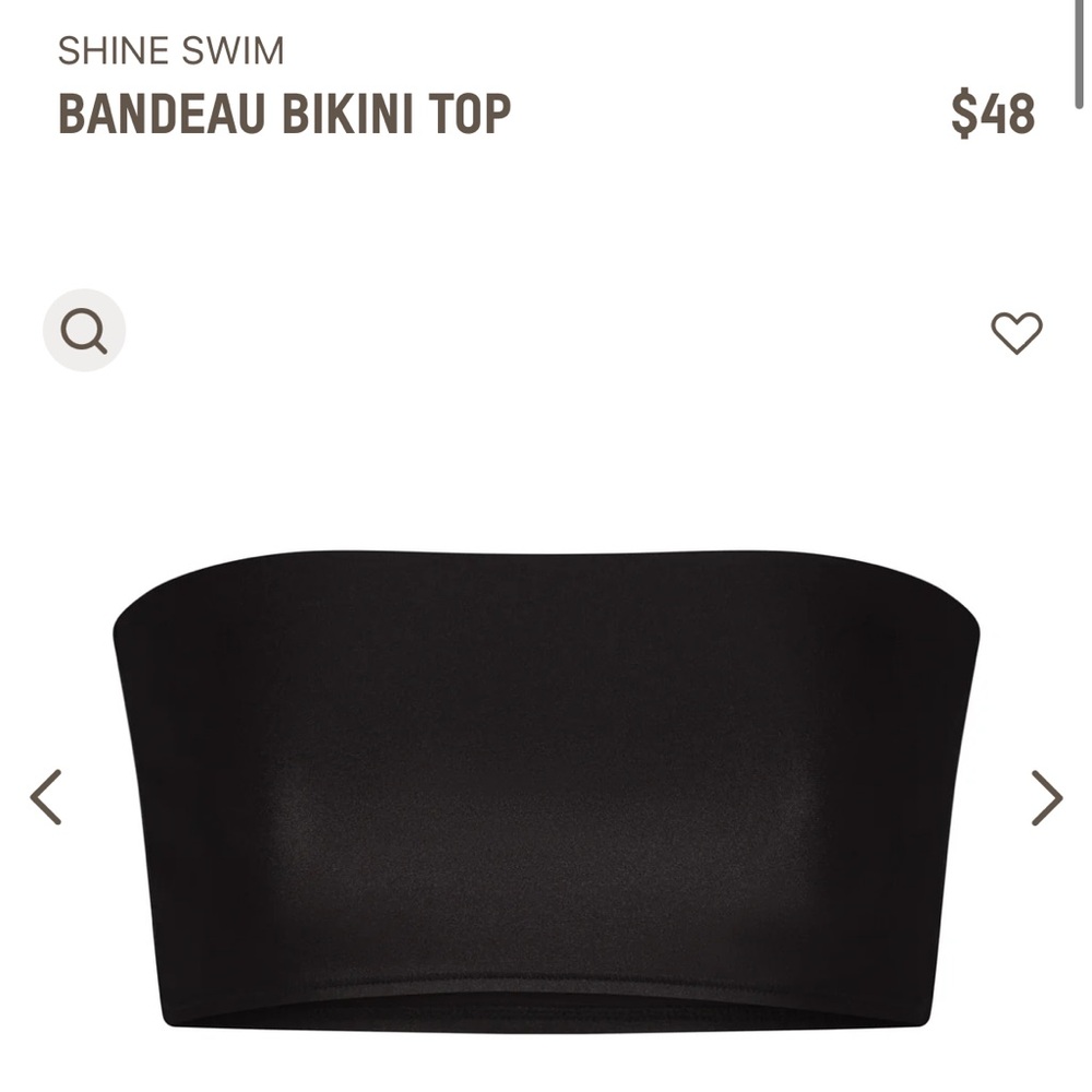 SKIMS SWIM BANDEAU BIKINI TOP | ONYX